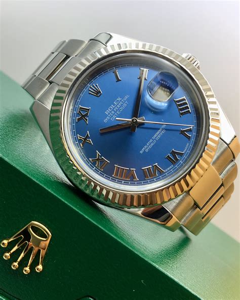 rolex datejust ii blue superlume sehr schwach